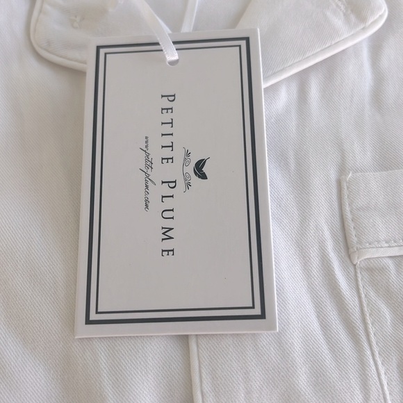 PETITE PLUME Boys Classic White Short Set Chemical Free Flame Resistant 10 - Picture 8 of 9